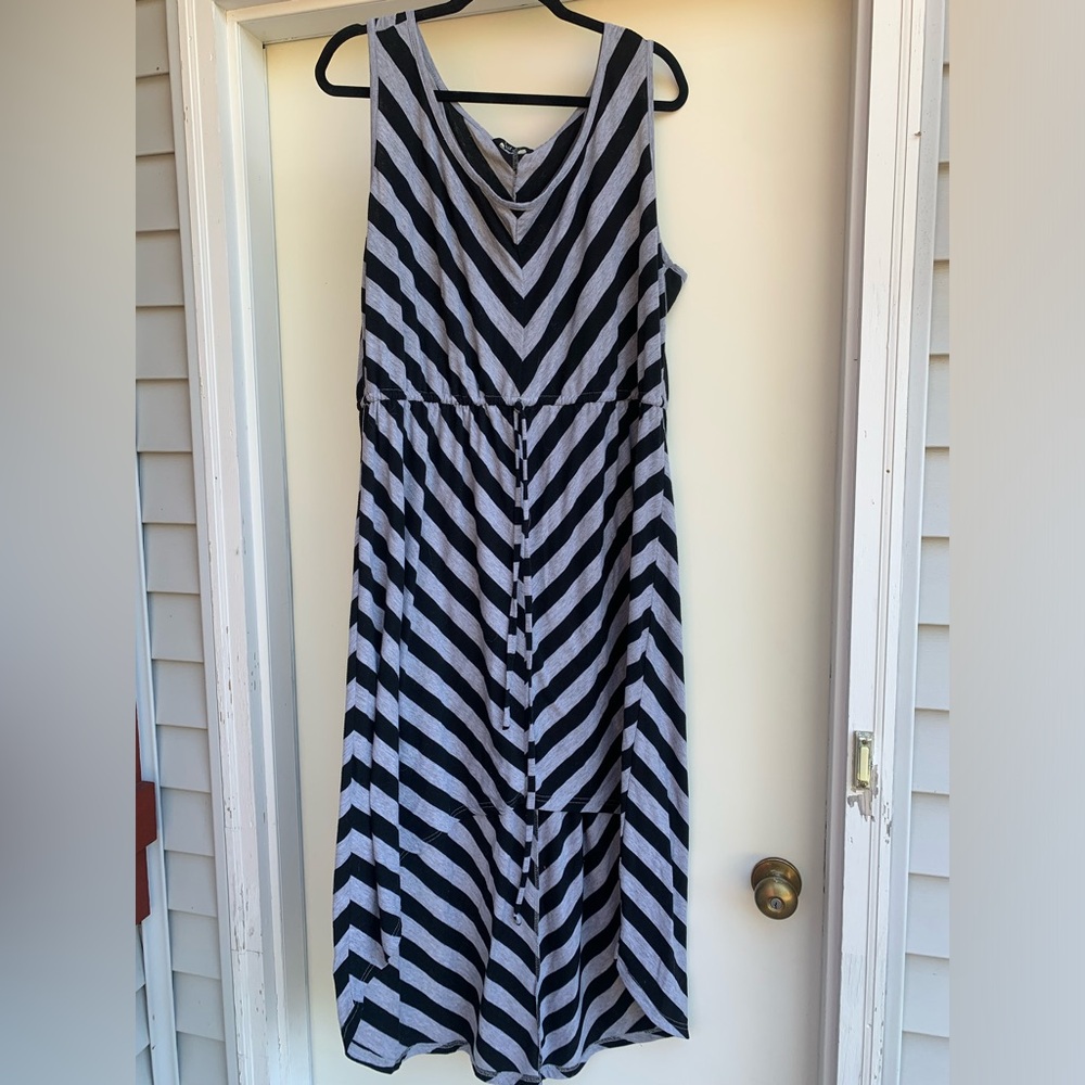 Women’s 3X Sun Maxi Dress Striped Swim Cover